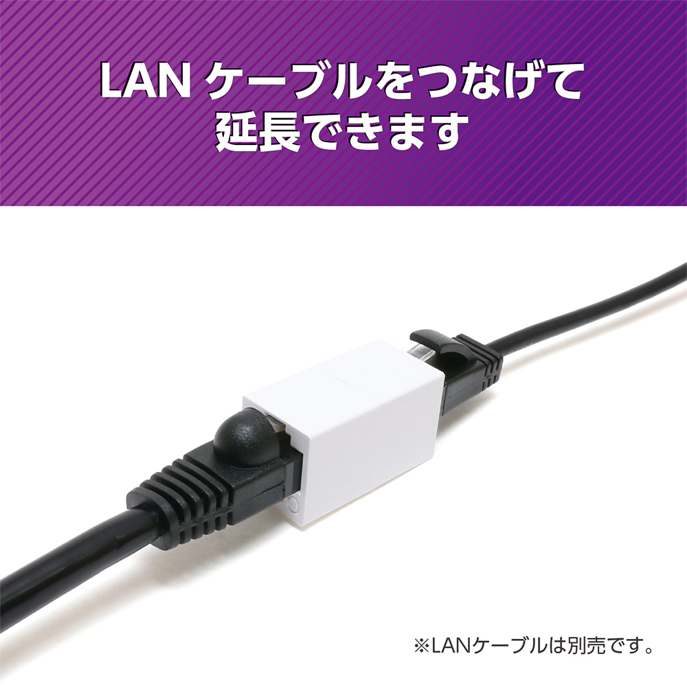 LAN中継アダプタ カテゴリー6A対応 [CAR-866A]