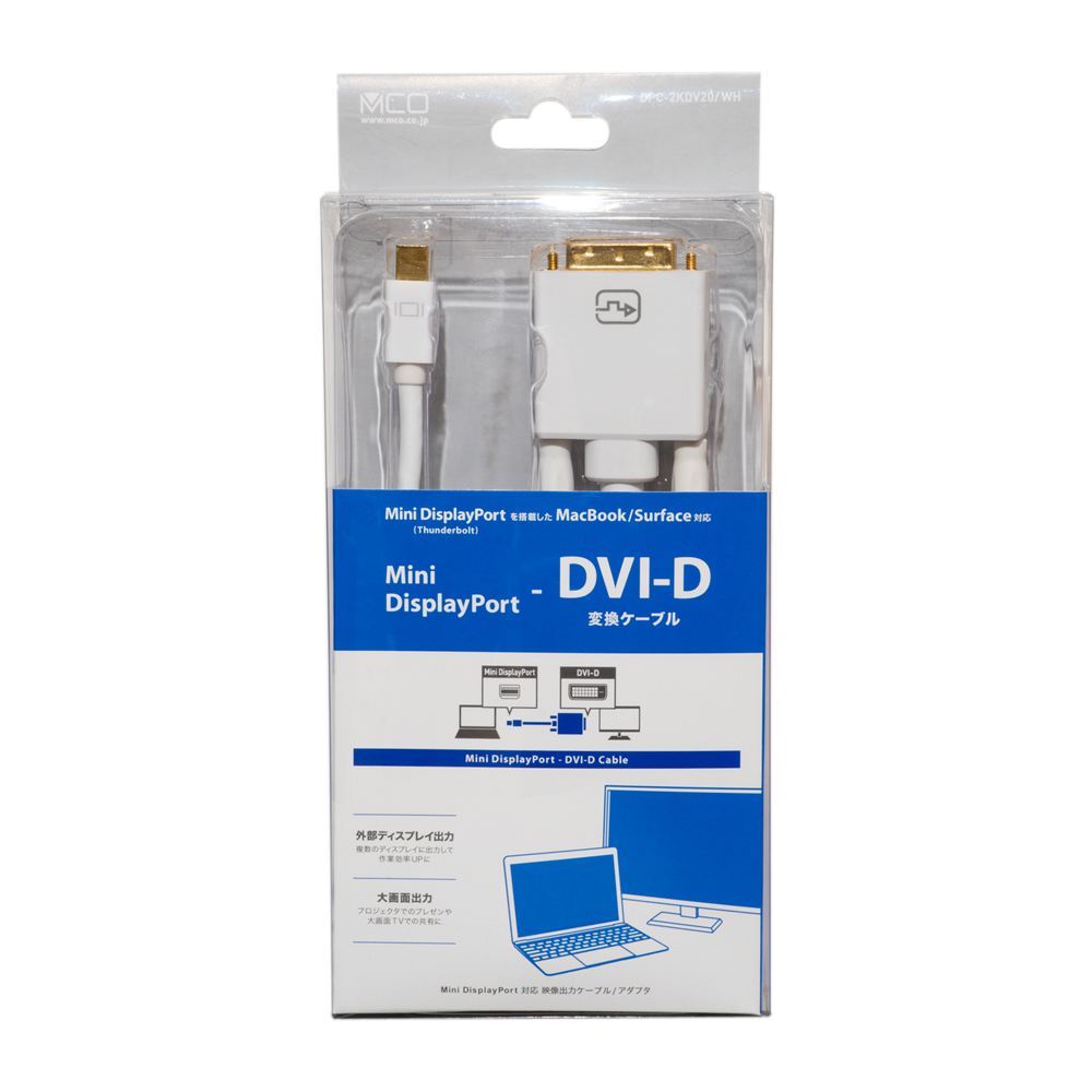 FullHD対応 miniDisplayPort – DVI-D ケーブル [DPC-2KDV20]
