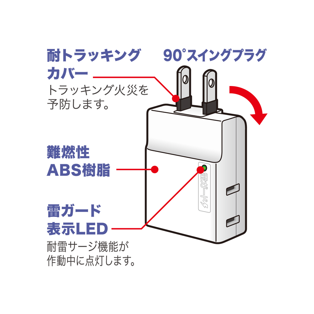 雷ガード付 コンパクトタップ [OAT-S] | 株式会社ミヨシ