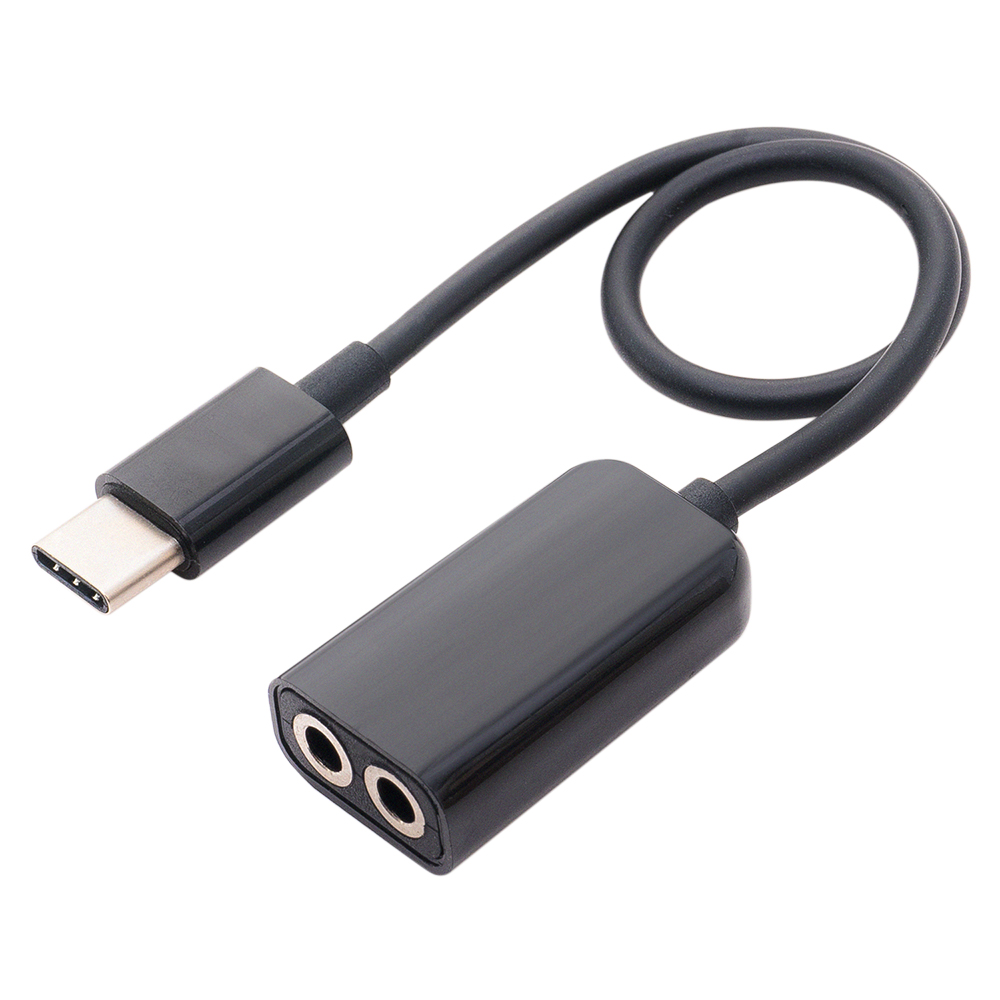 USB Type-C オーディオ変換ケーブル 3極 2ポートタイプ [SAD-CE02]