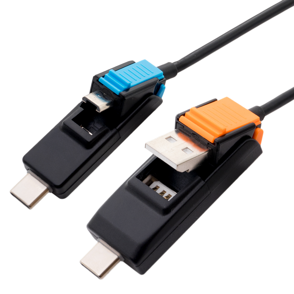 USB Type-C 搭載 4in1変形モバイルケーブル [SCB-4T10]