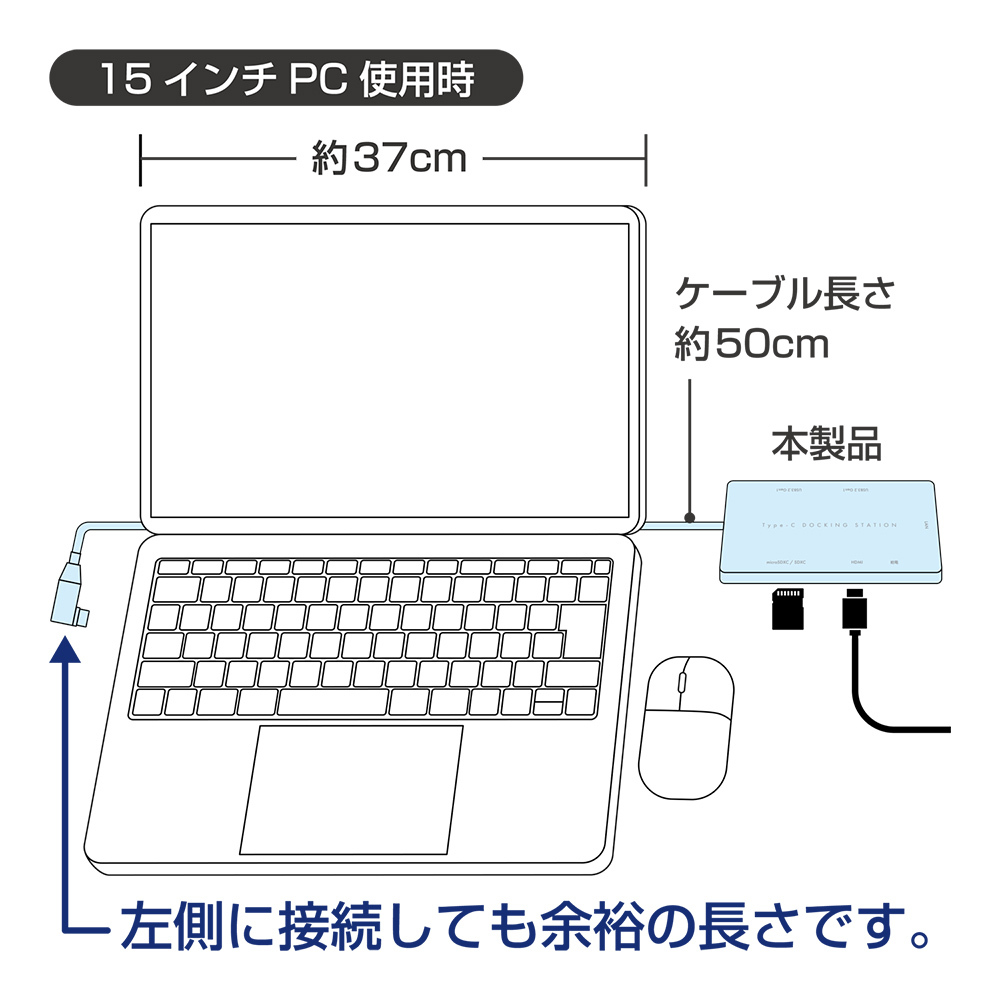 Type-C ドッキングステーション 4K USB PD充電対応 [UDS-4K02P]