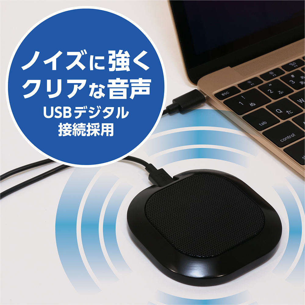 USB Type-Cデジタルマイクロホン 平型無指向性タイプ [UMF-06]