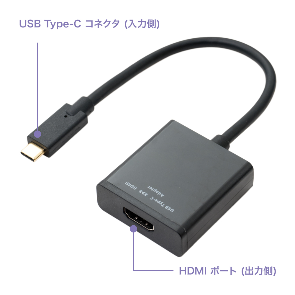 4K対応 USB Type-C – HDMI変換アダプタ [USA-CHD1]