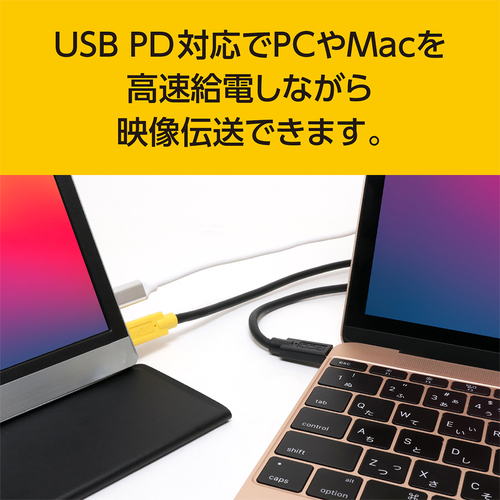 Type-C映像出力/USB給電ケーブル [USB-CCD]