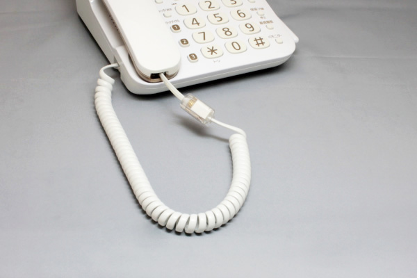 ミヨシ 受話器用カールコード 0.3m クロス結線 黒 DC-J403 BK